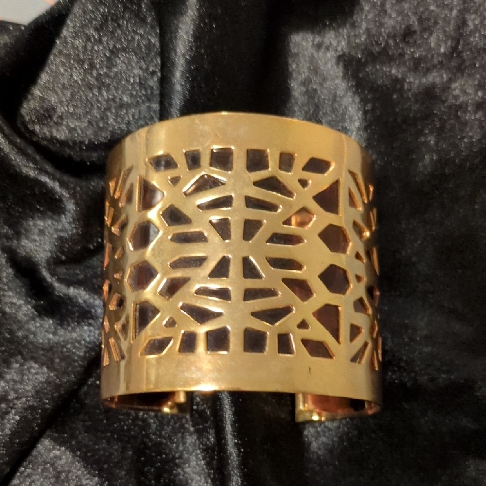 Gold Geometric Cuff Bracelet